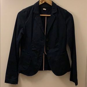 J.Crew Distressed Navy Blue Blazer